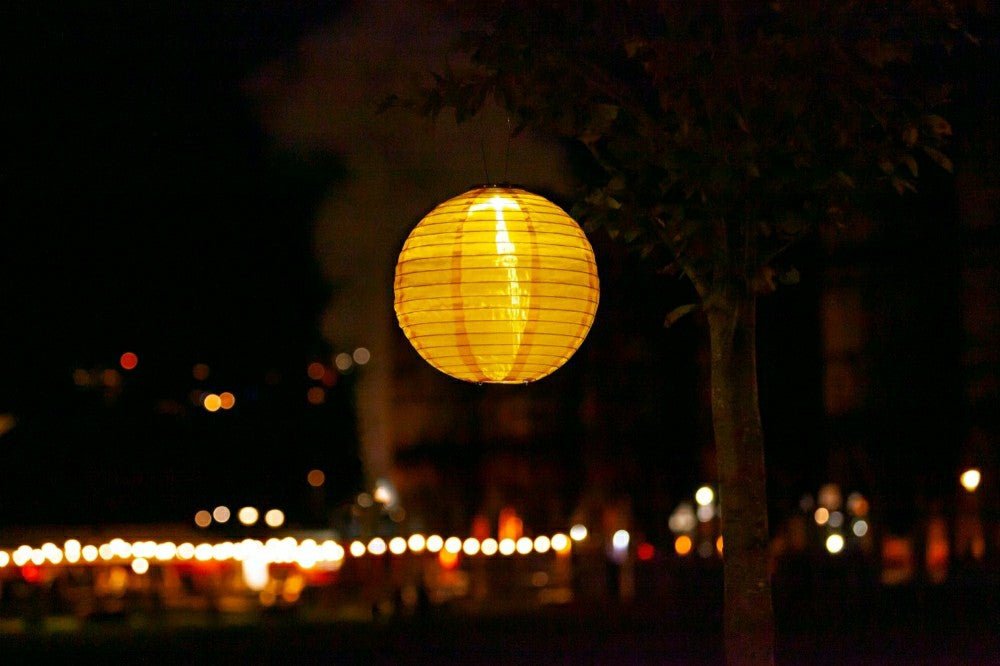 Plow & Hearth Soji Festival 12" Round Solar Lantern