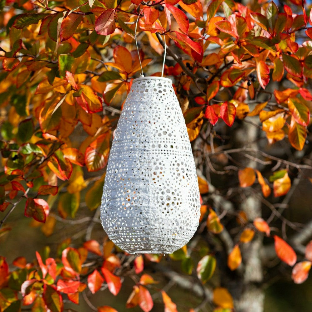 Plow & Hearth Soji Stella - Teardrop Blossom - 14" Solar Lantern