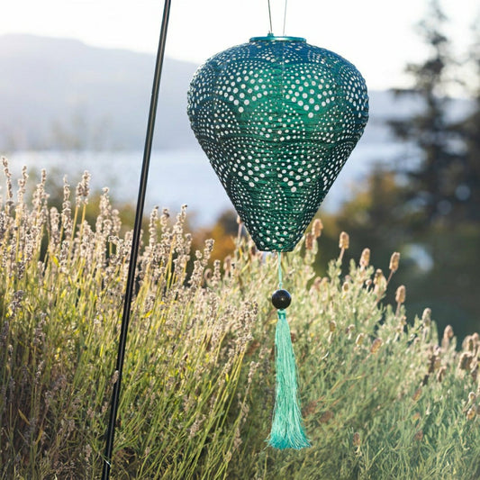 Plow & Hearth Soji Stella - Tassel Balloon - 10" Solar Lantern