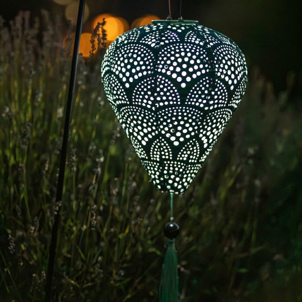 Plow & Hearth Soji Stella - Tassel Balloon - 10" Solar Lantern