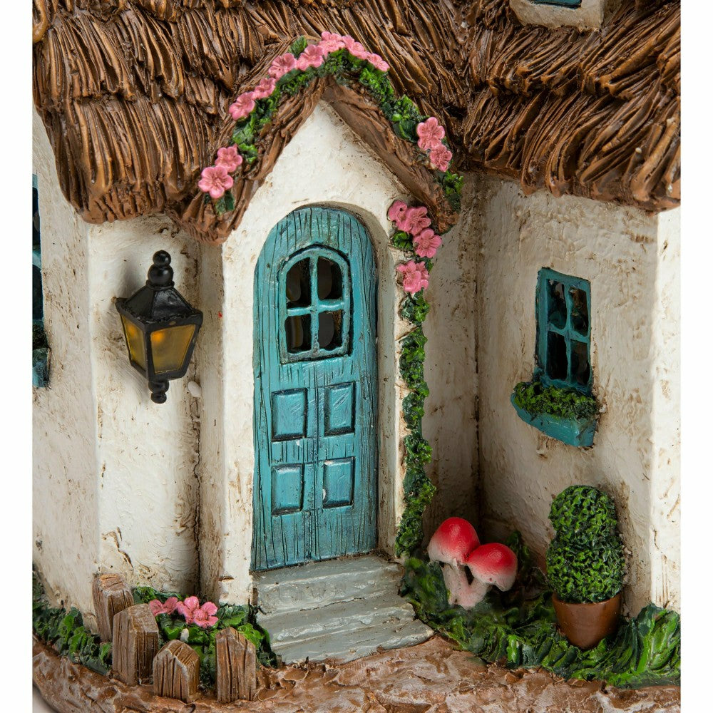 Plow & Hearth Miniature Fairy Garden Solar English Cottage House