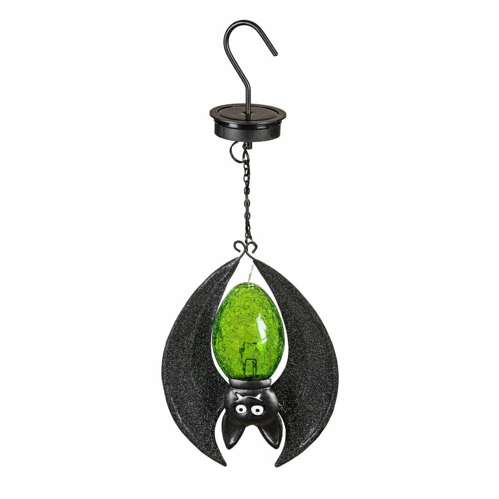 Plow & Hearth Solar Halloween Hanging Bats, Set of 3