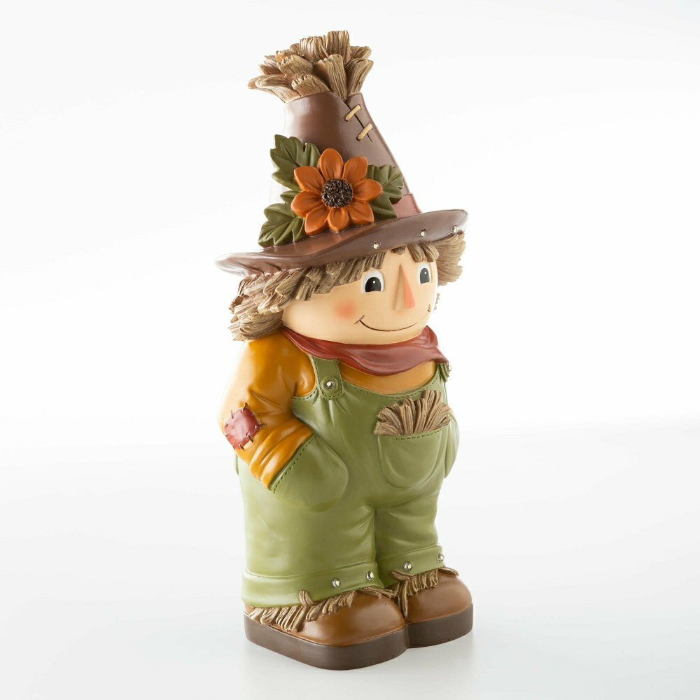 Plow & Hearth Indoor/Outdoor Lighted Scarecrow Shorty Statue