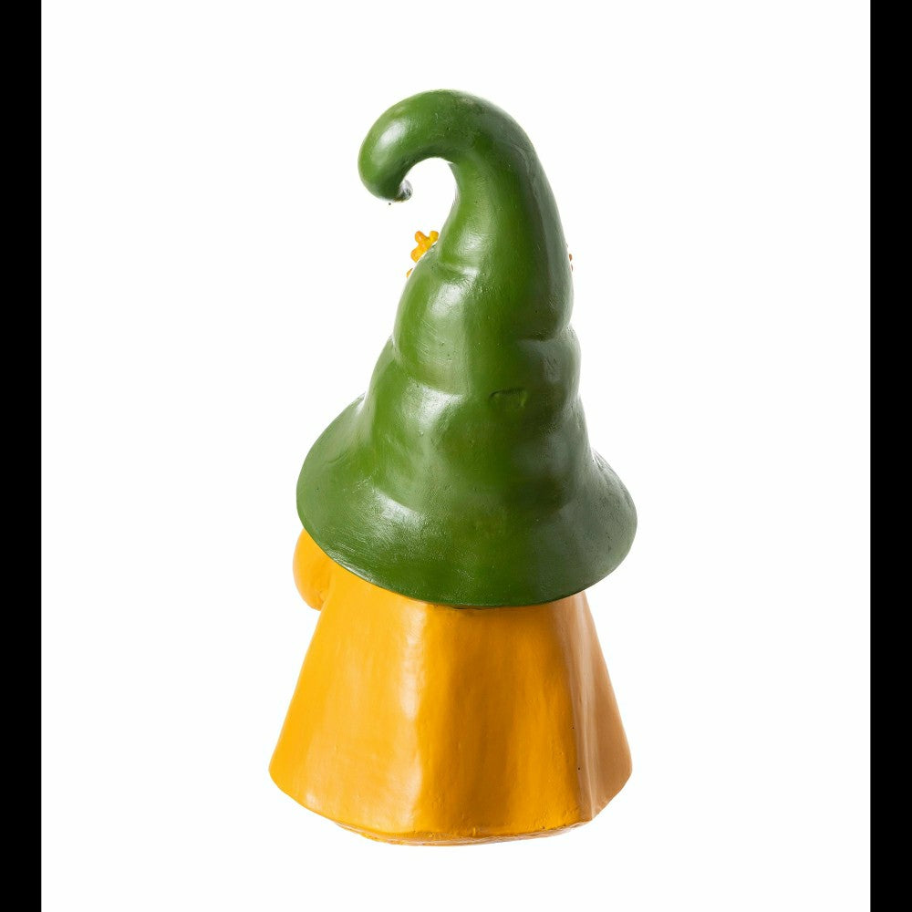 Plow & Hearth 12.5" Harvest Girl Lighted Gnome Statuary