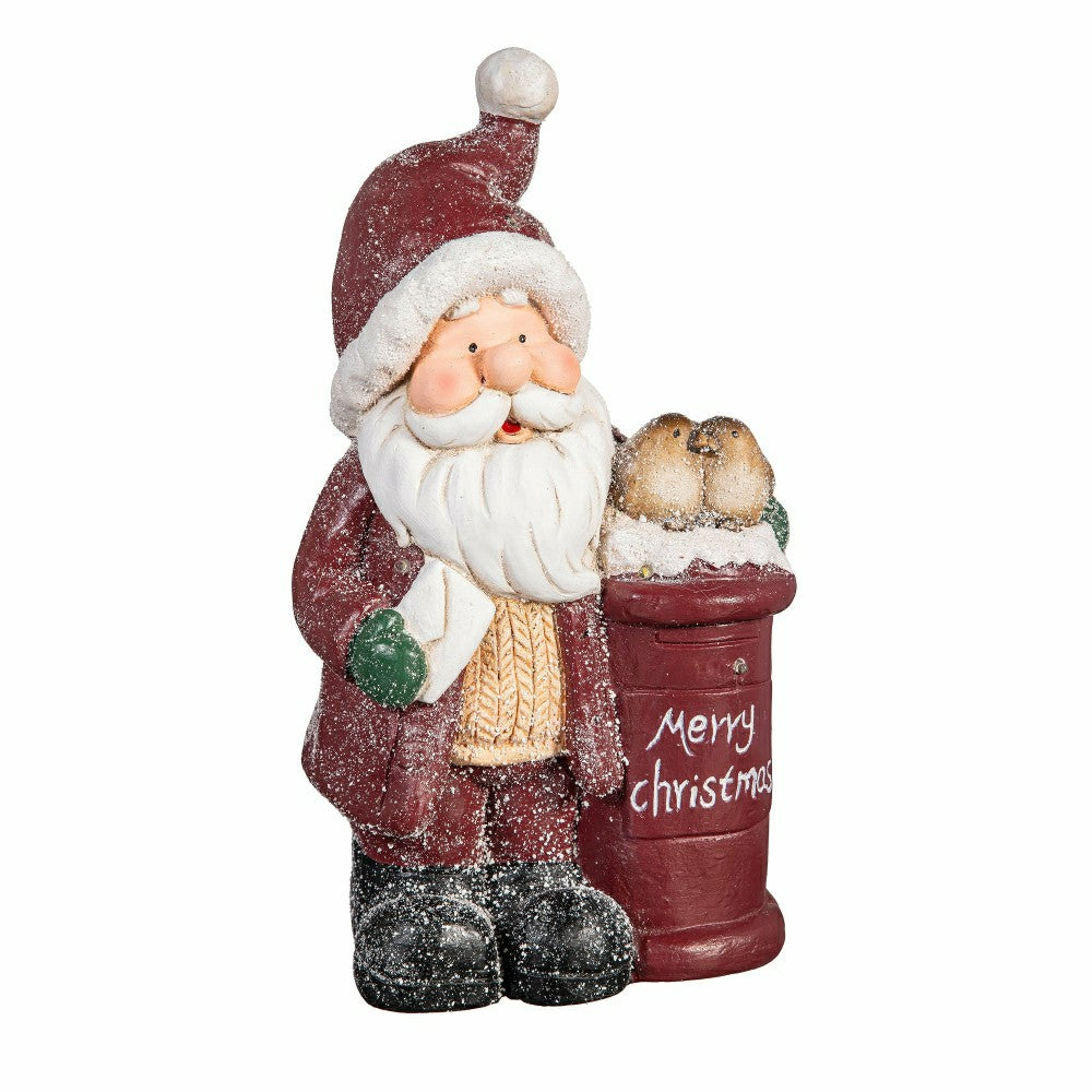Plow & Hearth Woodland Storybook Letters to Santa LED Garden Statue