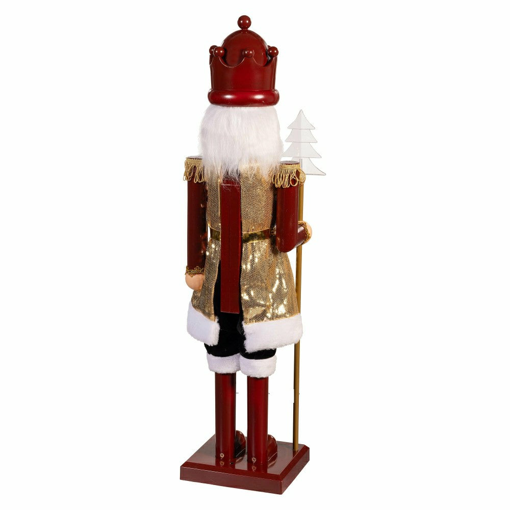 Plow & Hearth Nutcracker LED Musical Statue, 31"H