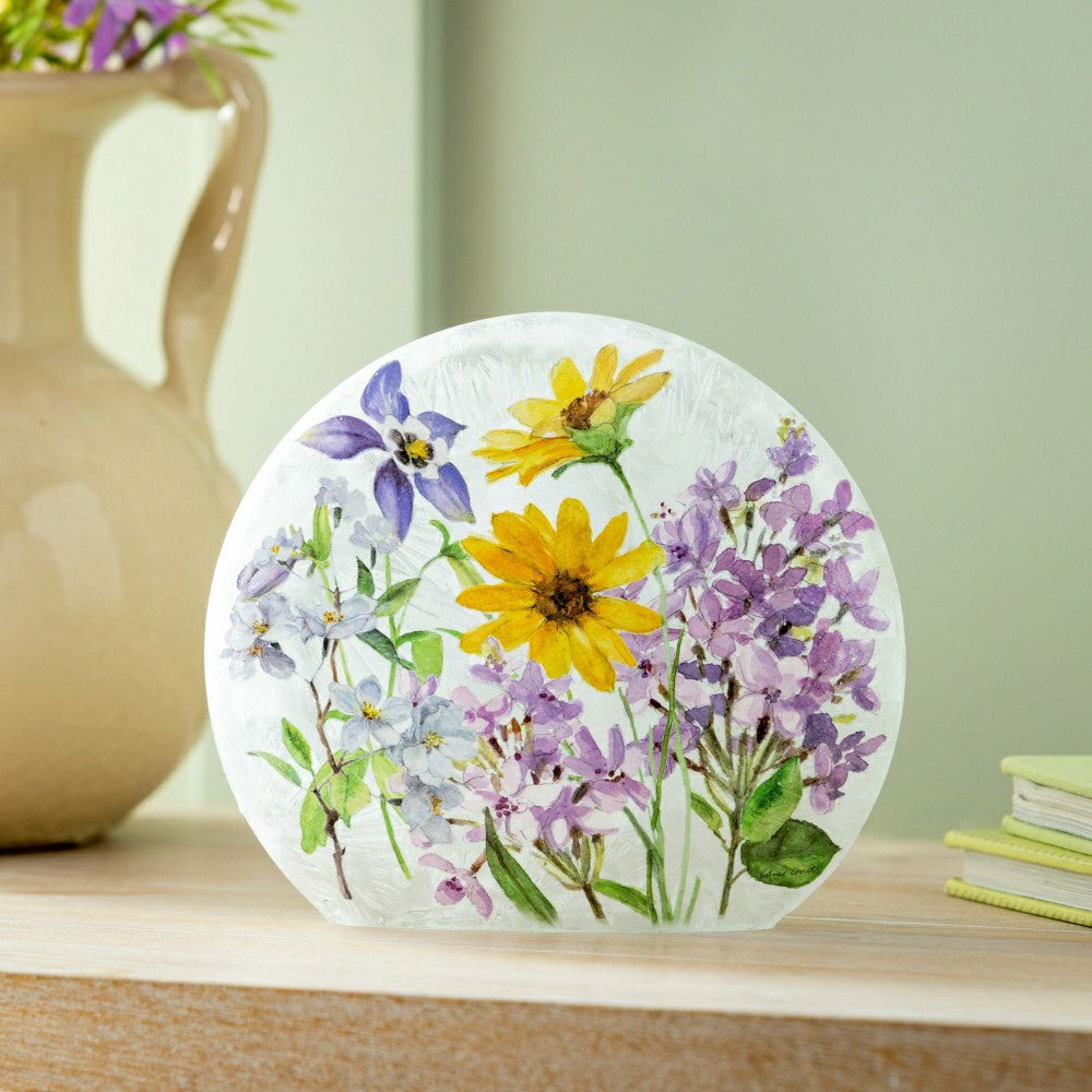 Plow & Hearth Gingham Florals Lighted Orb