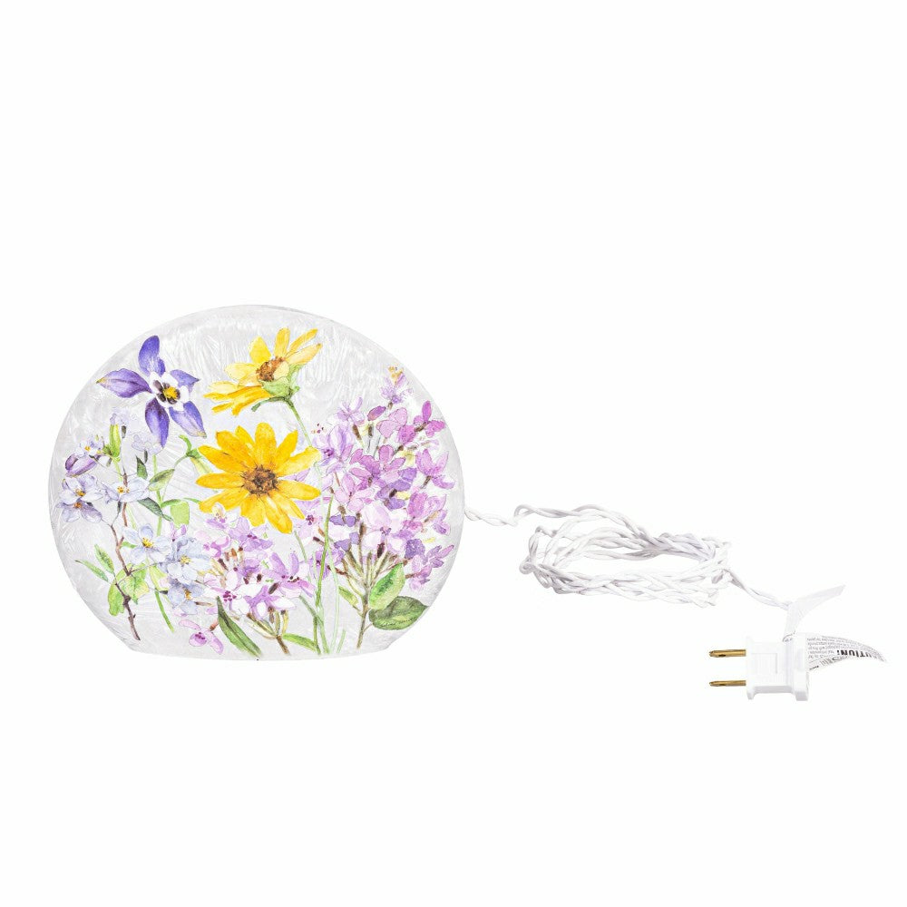 Plow & Hearth Gingham Florals Lighted Orb