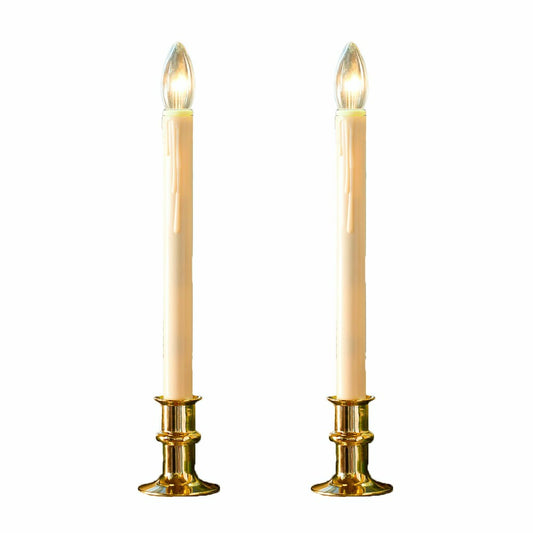 Plow & Hearth Adjustable Window Candle with Timer, Set of 2