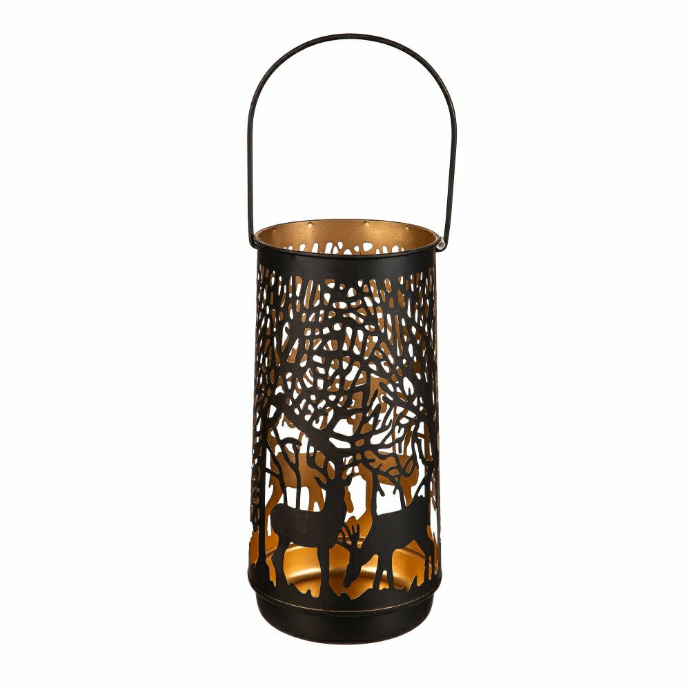 Plow & Hearth Woodland Storybook Outdoor Lamp & Lighting, Metal Lantern, Woodland Fo