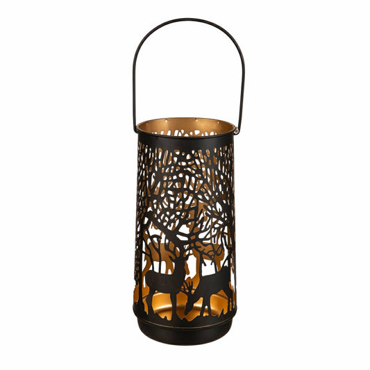 Plow & Hearth Woodland Storybook Outdoor Lamp & Lighting, Metal Lantern, Woodland Fo