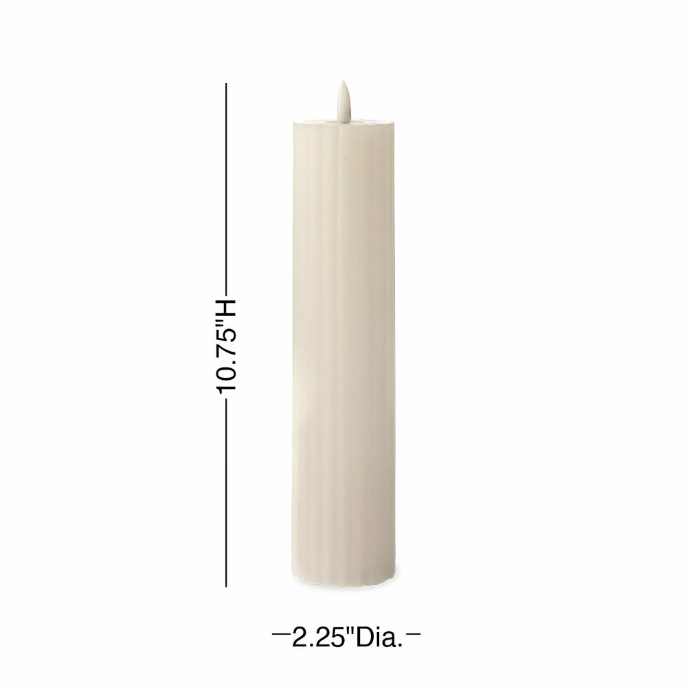 Plow & Hearth Tall LED Carved Candle