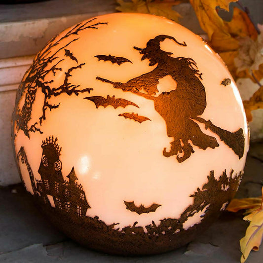 Plow & Hearth Halloween Glowing Luminary Globe