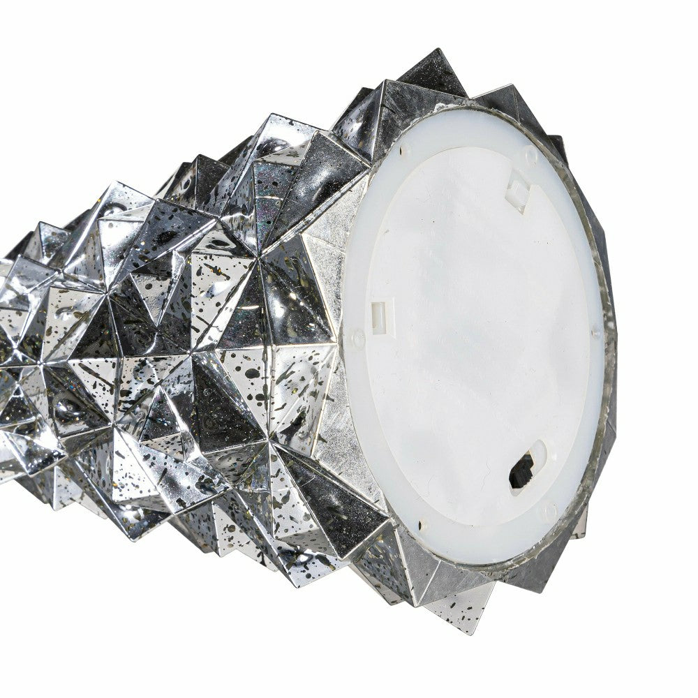 Plow & Hearth Season to Sparkle LED Table Decor Christmas Tree Acrylic Lantern, 9.75