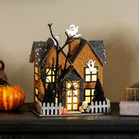 Plow & Hearth Haunted House LED Table Décor, 8.25"H