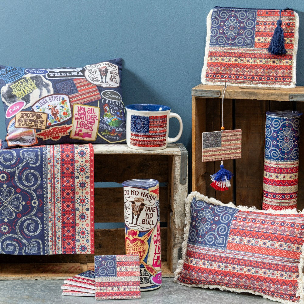 Plow & Hearth Americana BOHO by JG, Flag Camper Cup