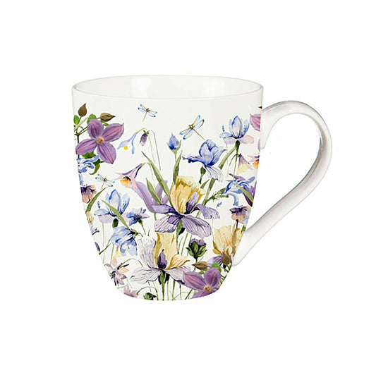 Plow & Hearth Golden Lilac Ceramic Cup O' Java, 17oz, Gift Box