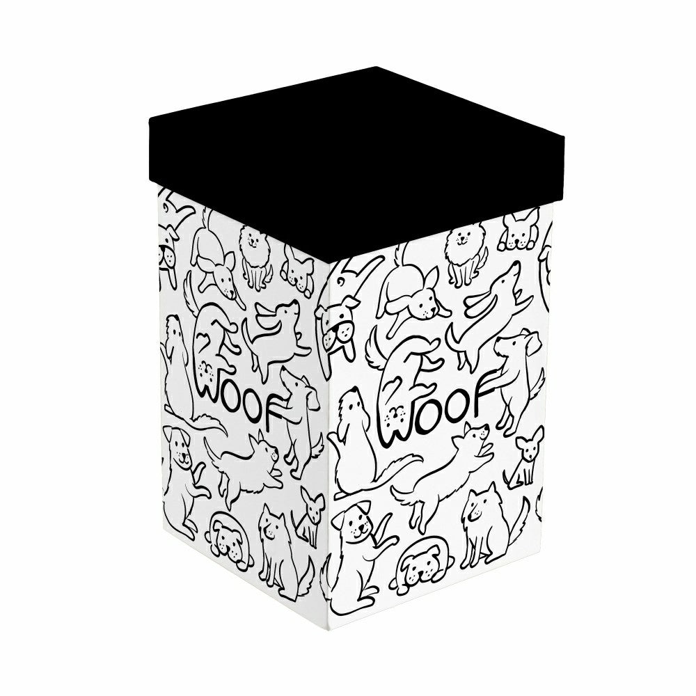 Plow & Hearth Pet Ceramic Perfect Cup, Woof Dog, 17oz, Gift Box