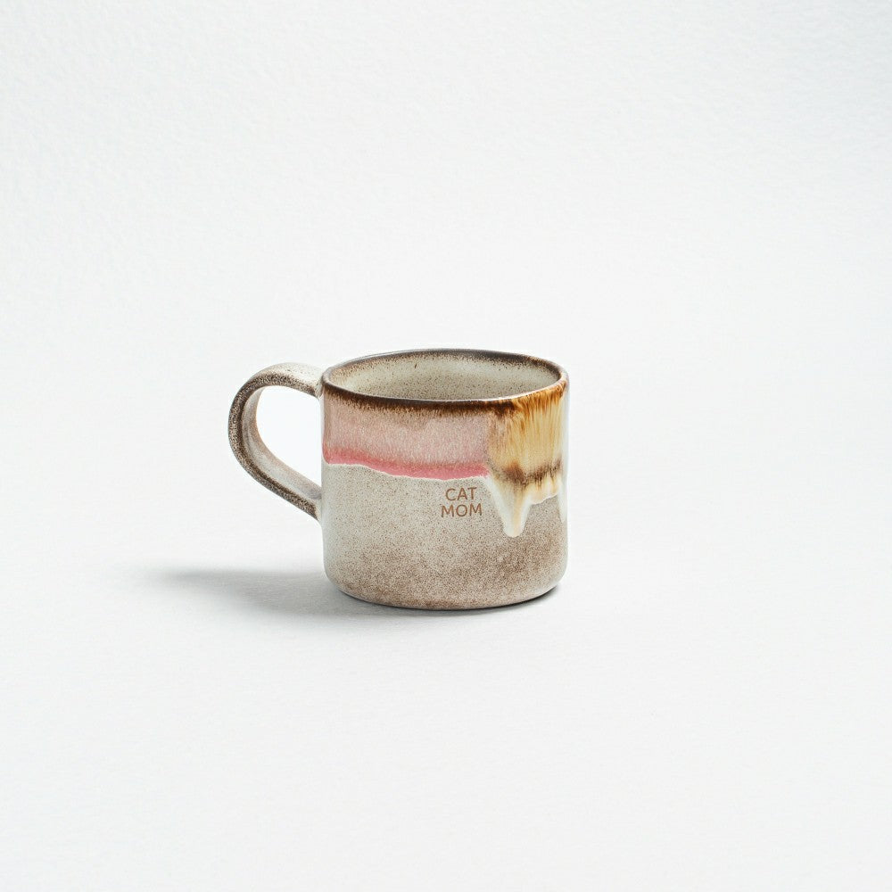 Plow & Hearth Cat Mom Stoneware Ceramic Mug, 12.2oz