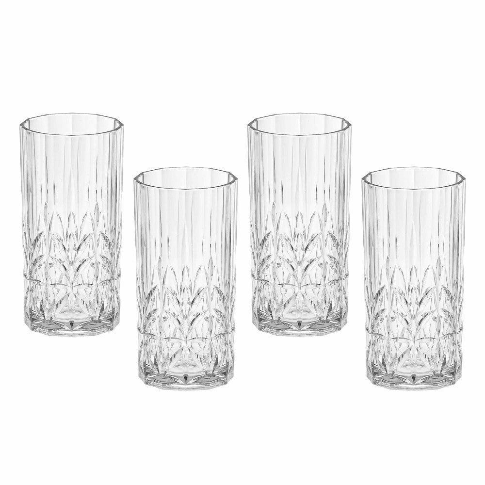Plow & Hearth Shatterproof High Tumbler, Set of 4, Gift Box