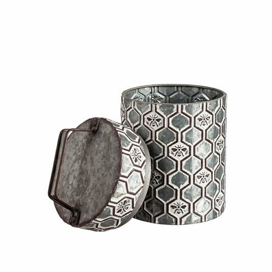Plow & Hearth Embossed Honeycomb Storage Containers, Set of 2