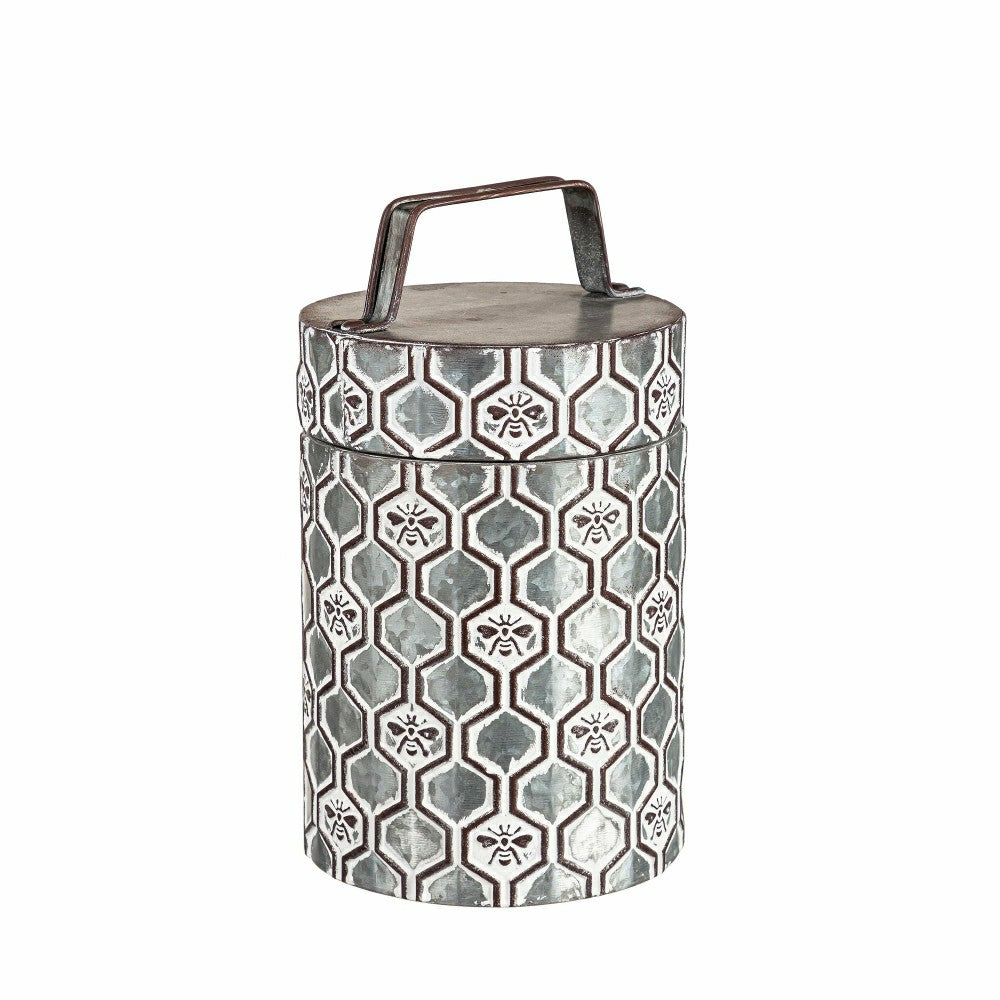 Plow & Hearth Embossed Honeycomb Storage Containers, Set of 2