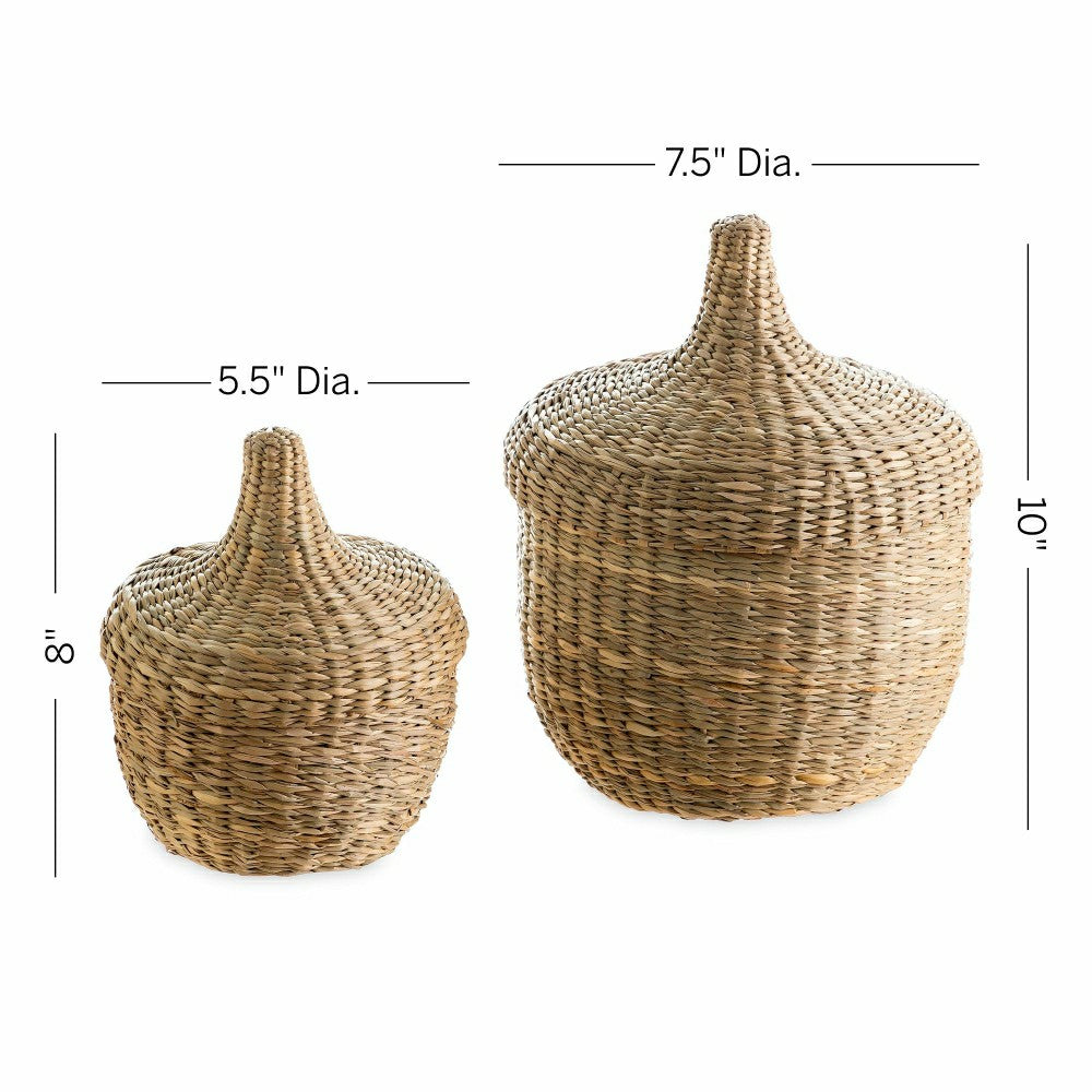 Plow & Hearth Nesting Acorn Baskets, Set of 2