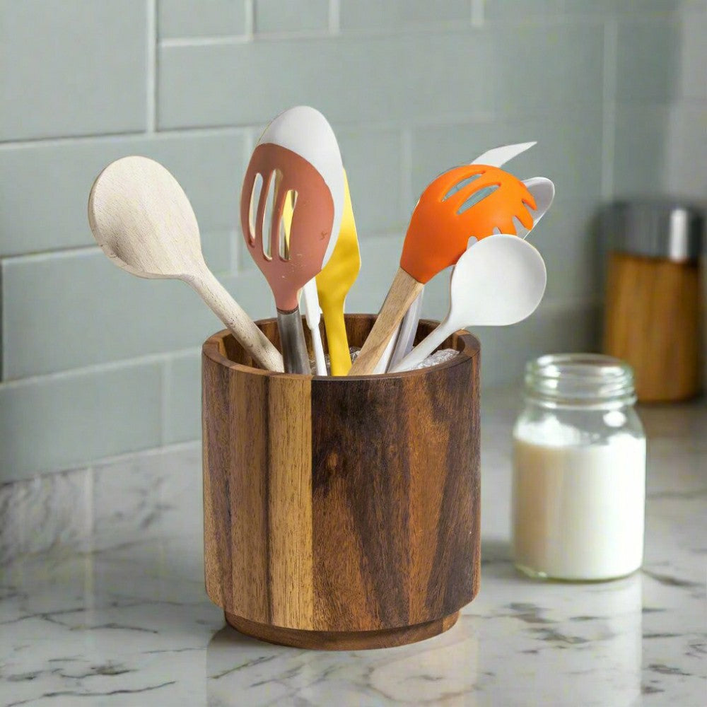 Plow & Hearth Rotating Lazy Susan Utensil Holder