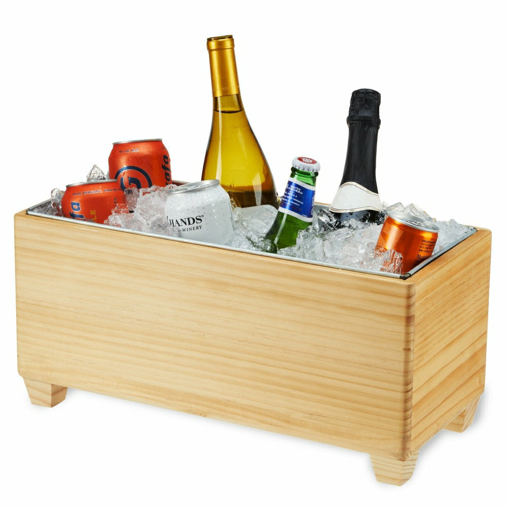 Plow & Hearth Wooden Beverage Tub