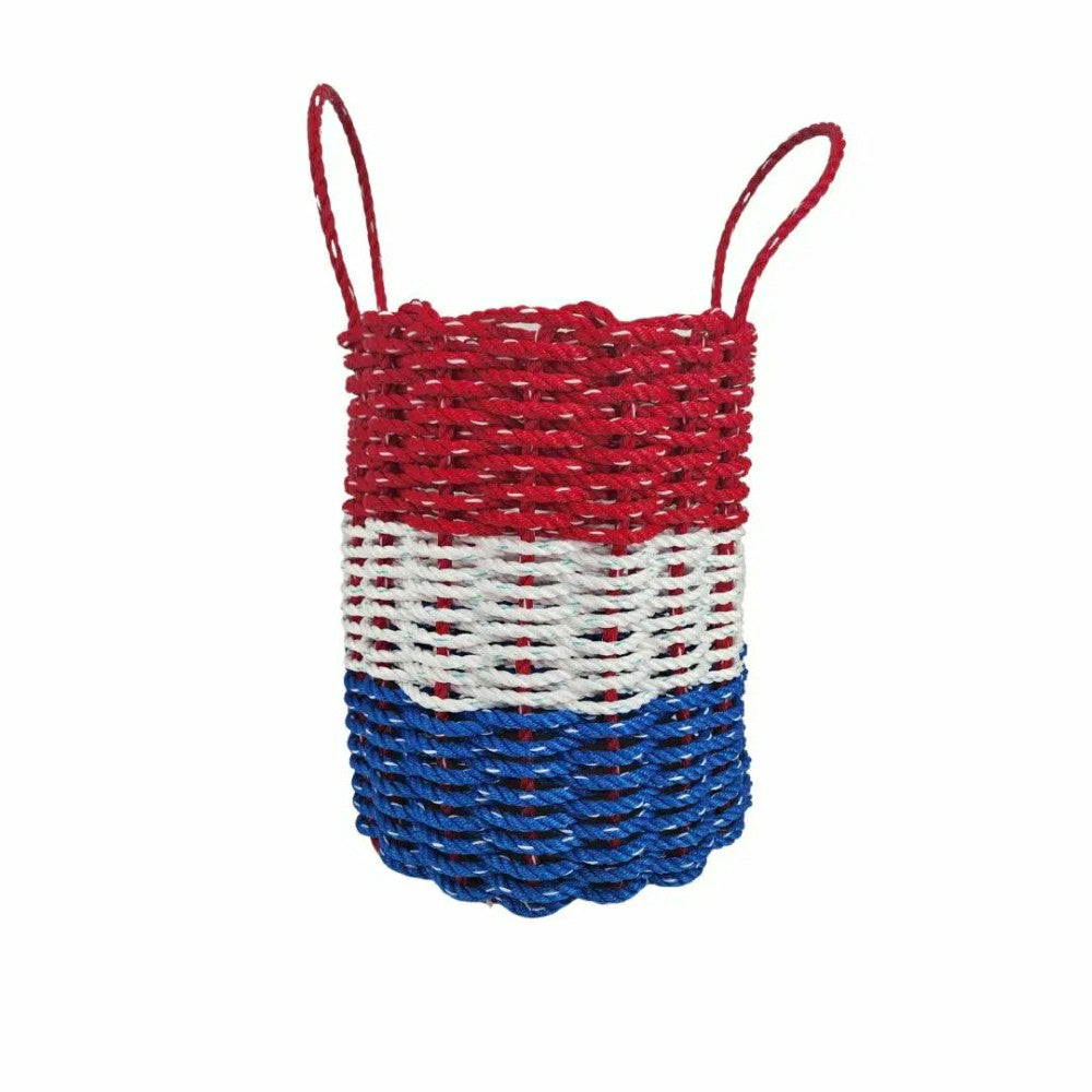 Plow & Hearth Red White and Blue Lobster Rope Basket