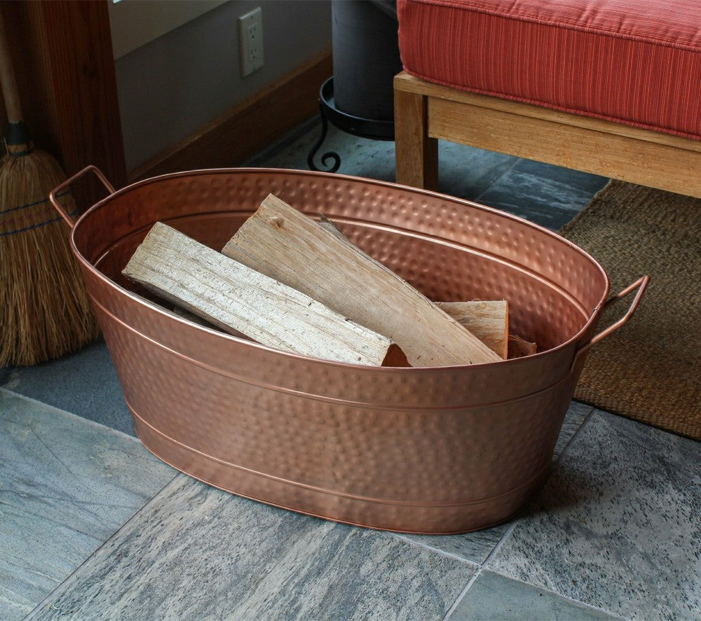 Plow & Hearth Oval Copper Plated Tub