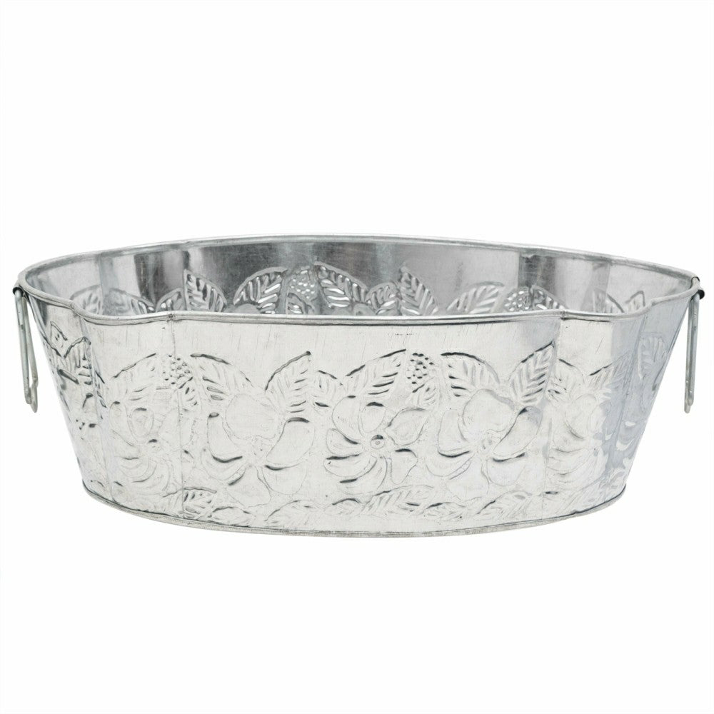Plow & Hearth Galvanized Embossed Tub