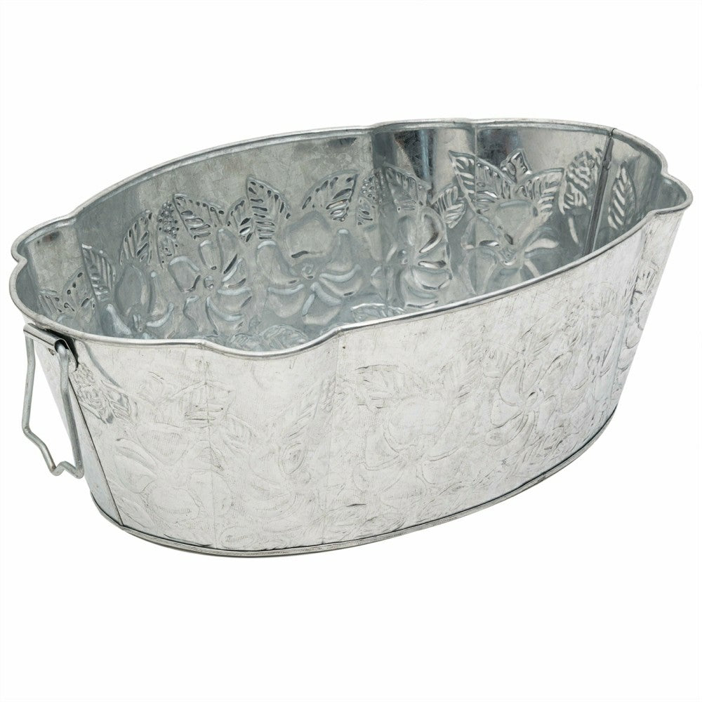 Plow & Hearth Galvanized Embossed Tub