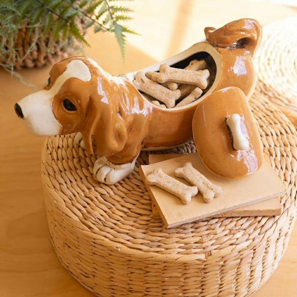 Plow & Hearth Basset Hound Ceramic Canister