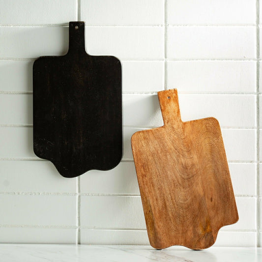 Plow & Hearth Rustic Mango Wood Serving Board, Natural