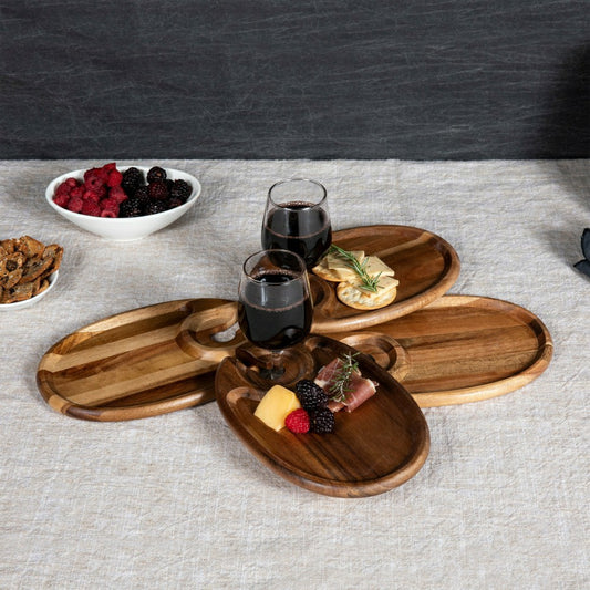 Plow & Hearth Wine Appetizer Plate Set Of 4