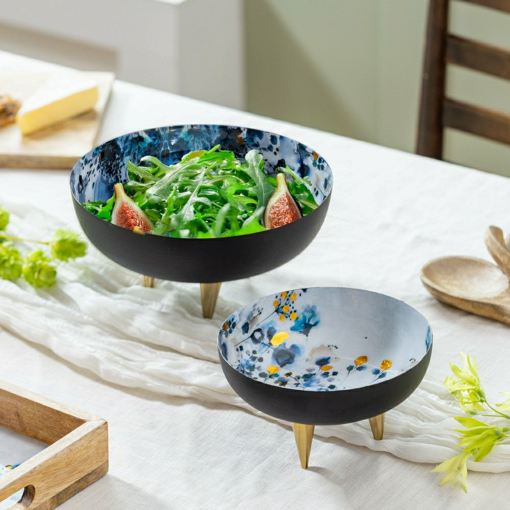 Plow & Hearth VivaStyle Gilded Meadow Bowl, Metal, Set of 2 PCS