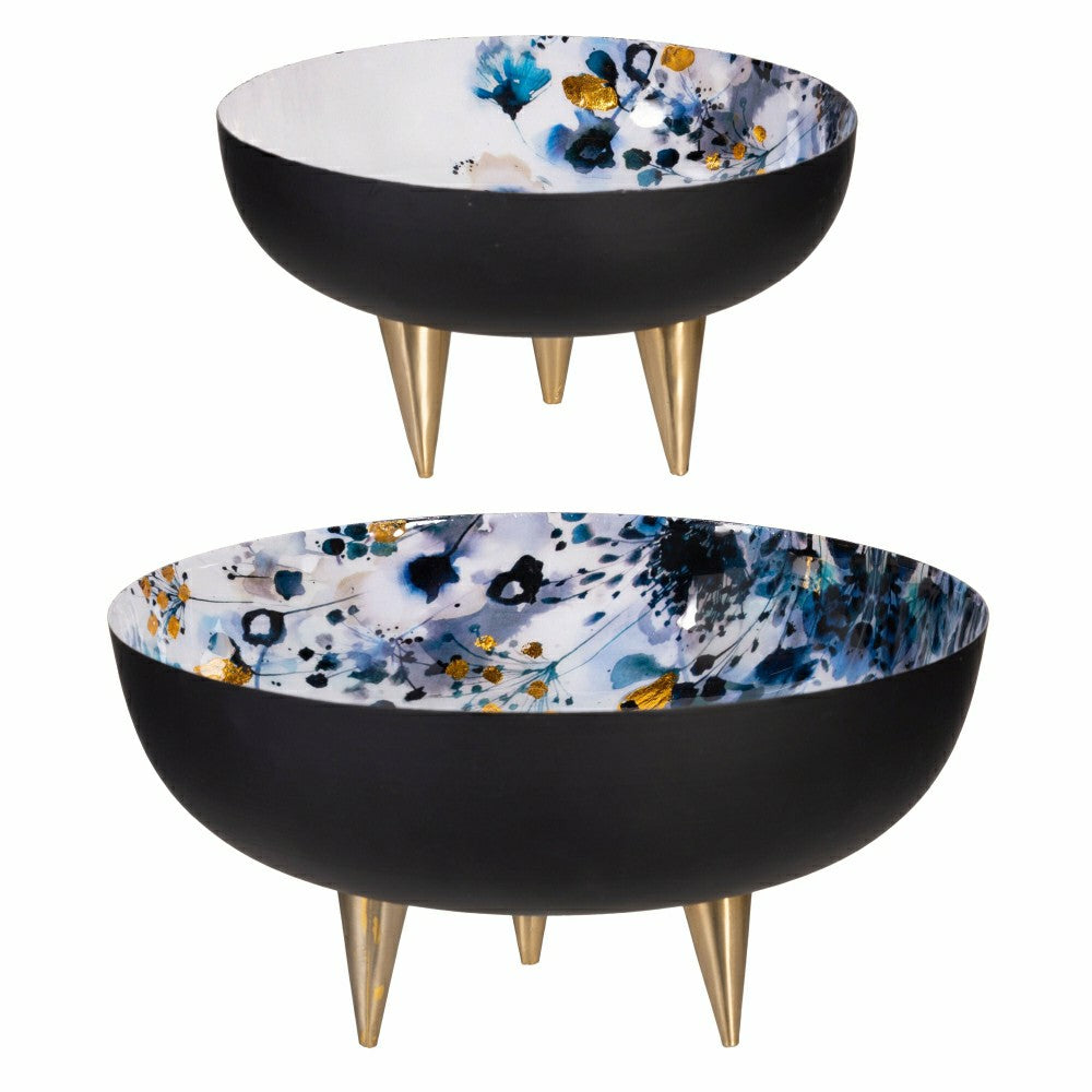 Plow & Hearth VivaStyle Gilded Meadow Bowl, Metal, Set of 2 PCS