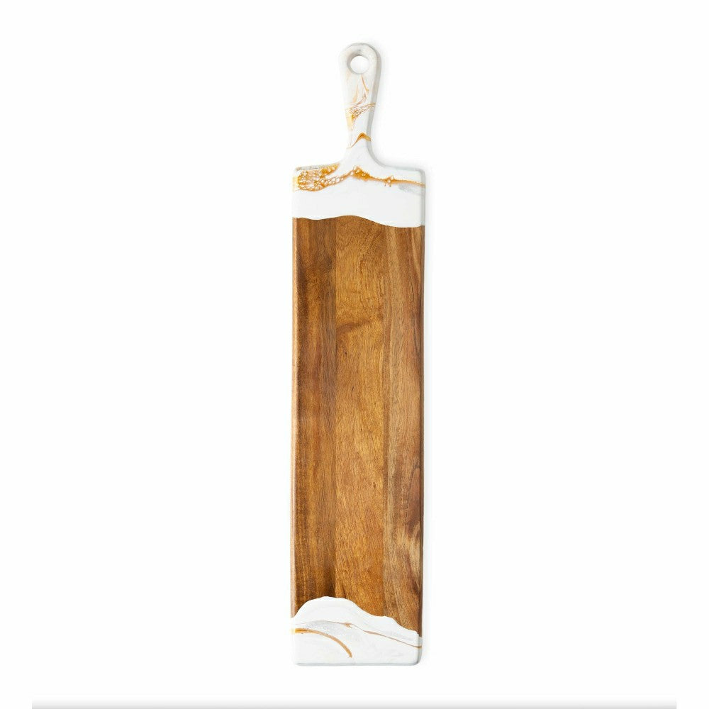 Plow & Hearth Eco-Resin Accented Baguette Board Charcuterie Tray