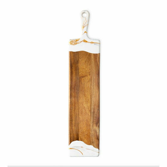 Plow & Hearth Eco-Resin Accented Baguette Board Charcuterie Tray