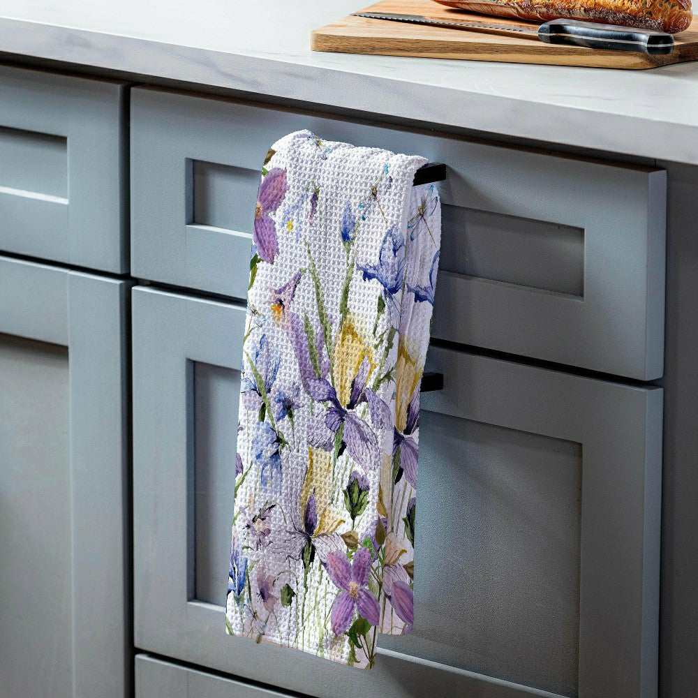 Plow & Hearth Golden Lilac Quick Dry Kitchen Towel, 18" x 30"