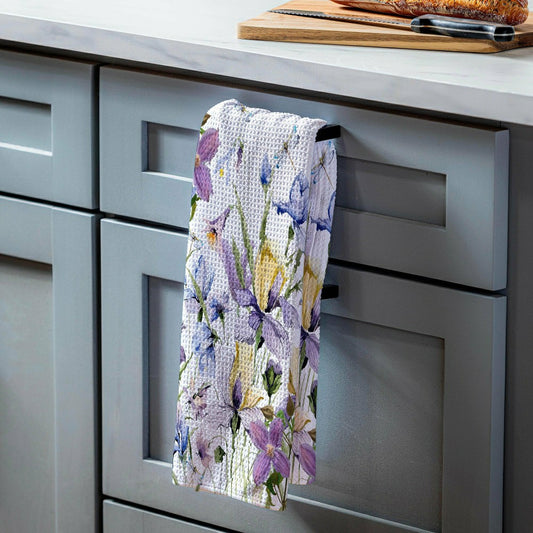 Plow & Hearth Golden Lilac Quick Dry Kitchen Towel, 18" x 30"