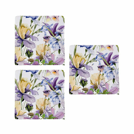 Plow & Hearth Golden Lilac Quick Dry Dish Cloth, Set of 3, 10" x 10"