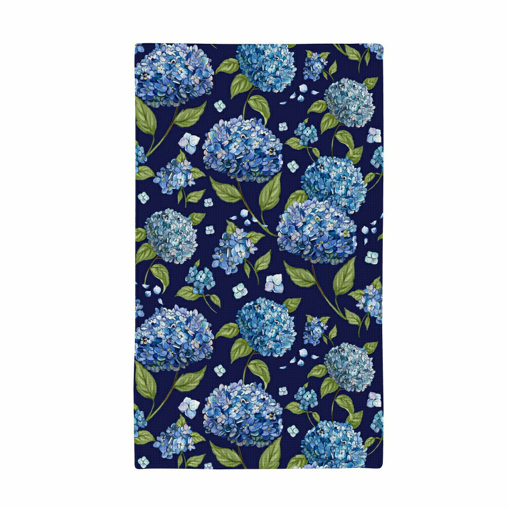 Plow & Hearth VivaStyle Kitchen Gift Set Quick Waffle Weave Double-Sided, Hydrangea Haven, Set of 3
