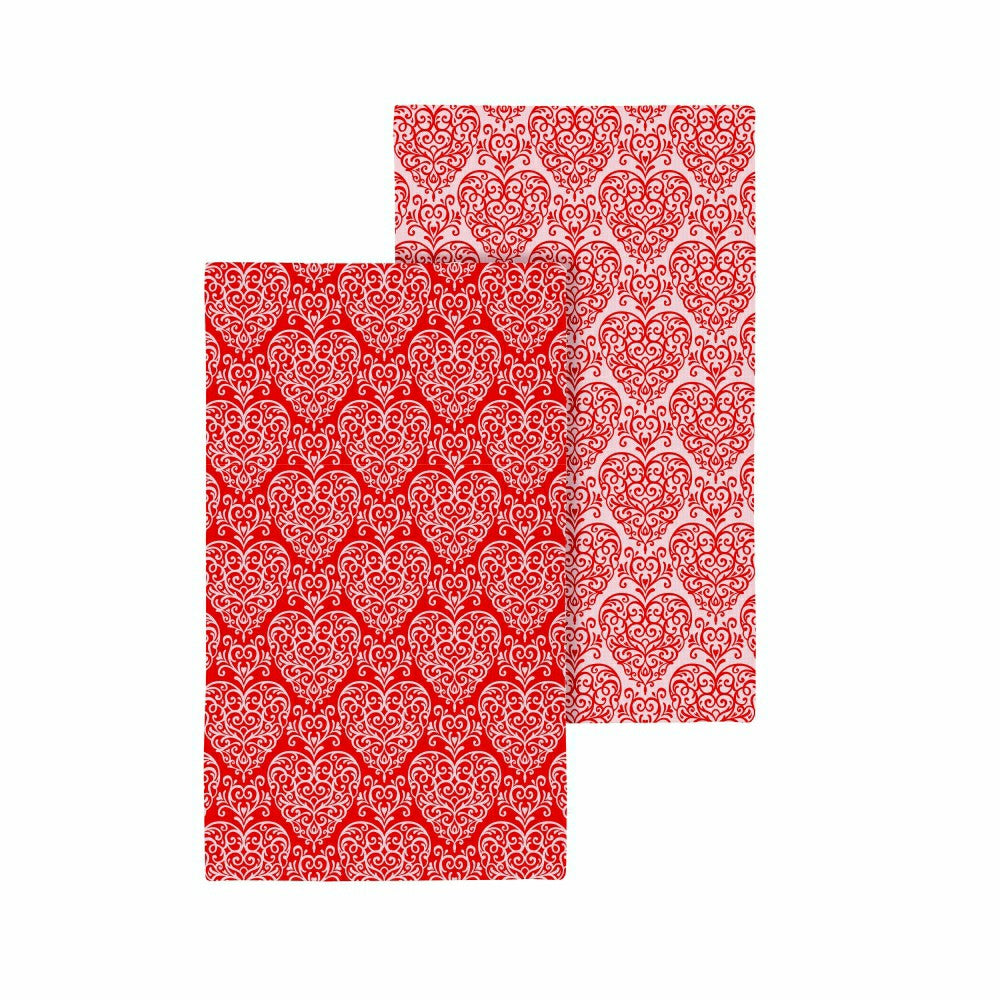 Plow & Hearth Valentine's Day Kitchen Towel Quick Dry Waffle Weave Double-Sided, Fil