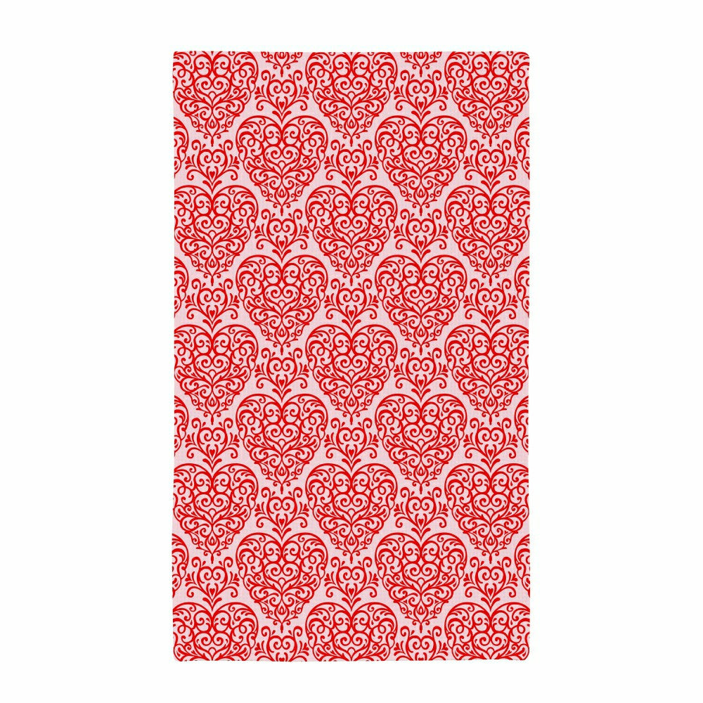 Plow & Hearth Valentine's Day Kitchen Towel Quick Dry Waffle Weave Double-Sided, Fil
