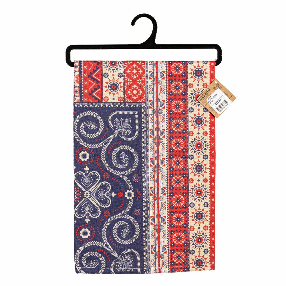 Plow & Hearth Boho Americana Flag Tea Towel