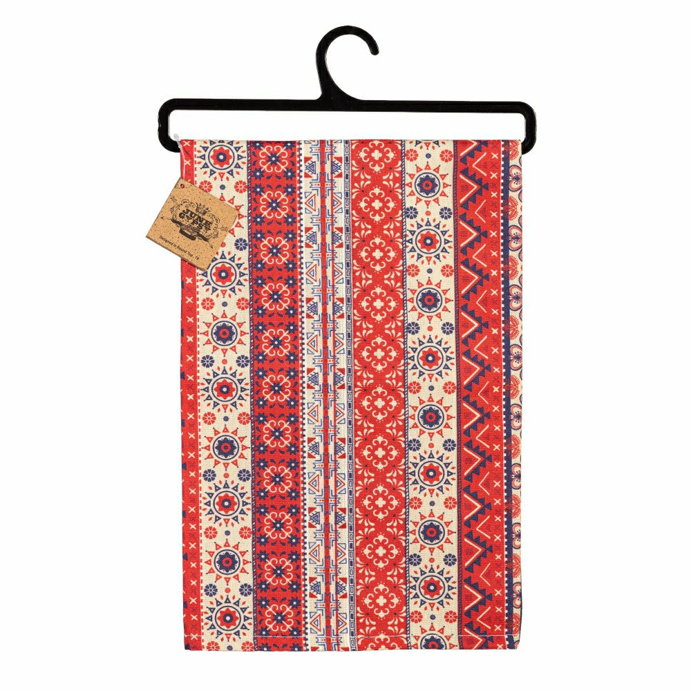 Plow & Hearth Boho Americana Flag Tea Towel
