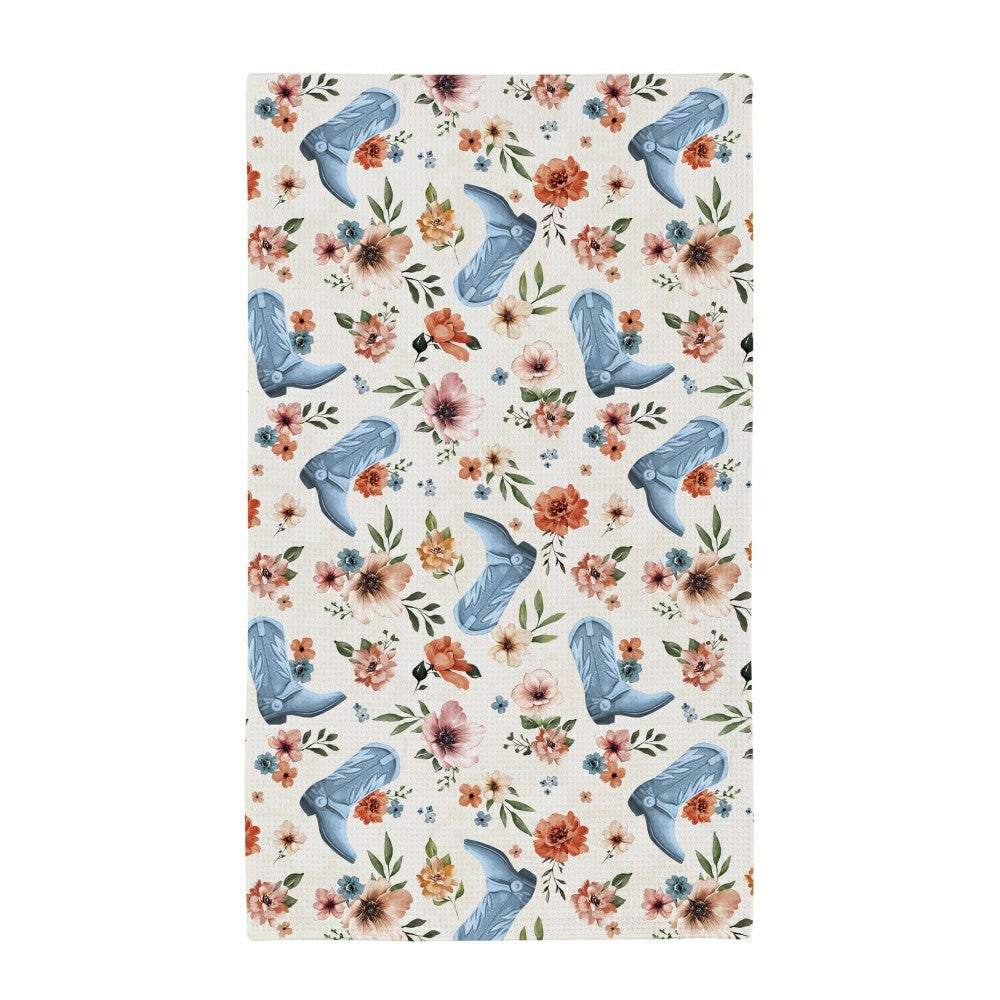 Plow & Hearth Hillside Pasture Kitchen Towel Quick Dry Waffle Weave Double-Sided, Co