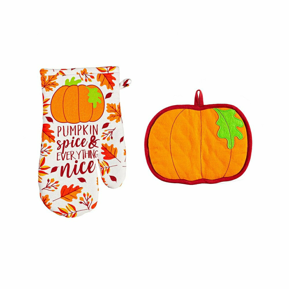 Plow & Hearth Seasonal Oven Mitt and Pot Holder Set
